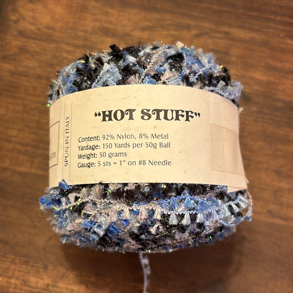 Ironstone Yarns Sparkly “Hot Stuff” Dye Lot Color 817, Spun in Italy, 1 50g Ball - Picture 2 of 4